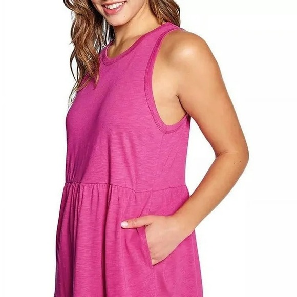 Gap Women’s Lightweight Tiered Layered Sleeveless Summer Dress in Pink Size Med - Picture 2 of 13